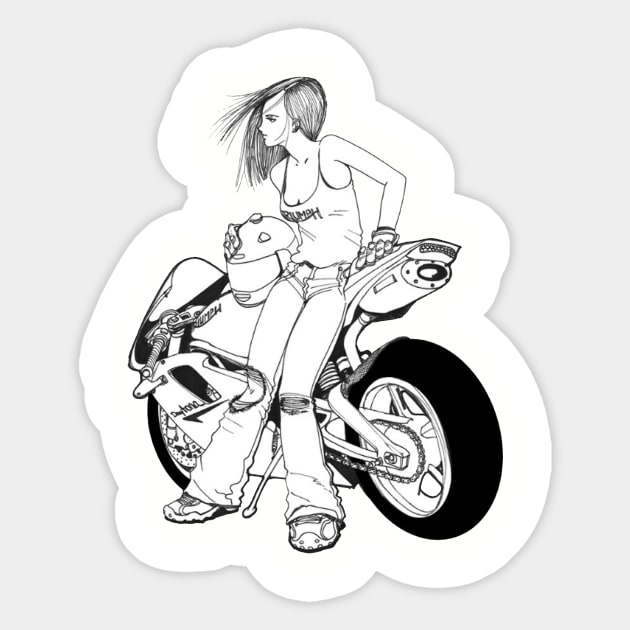 MotoGirl Sticker by rodgergise